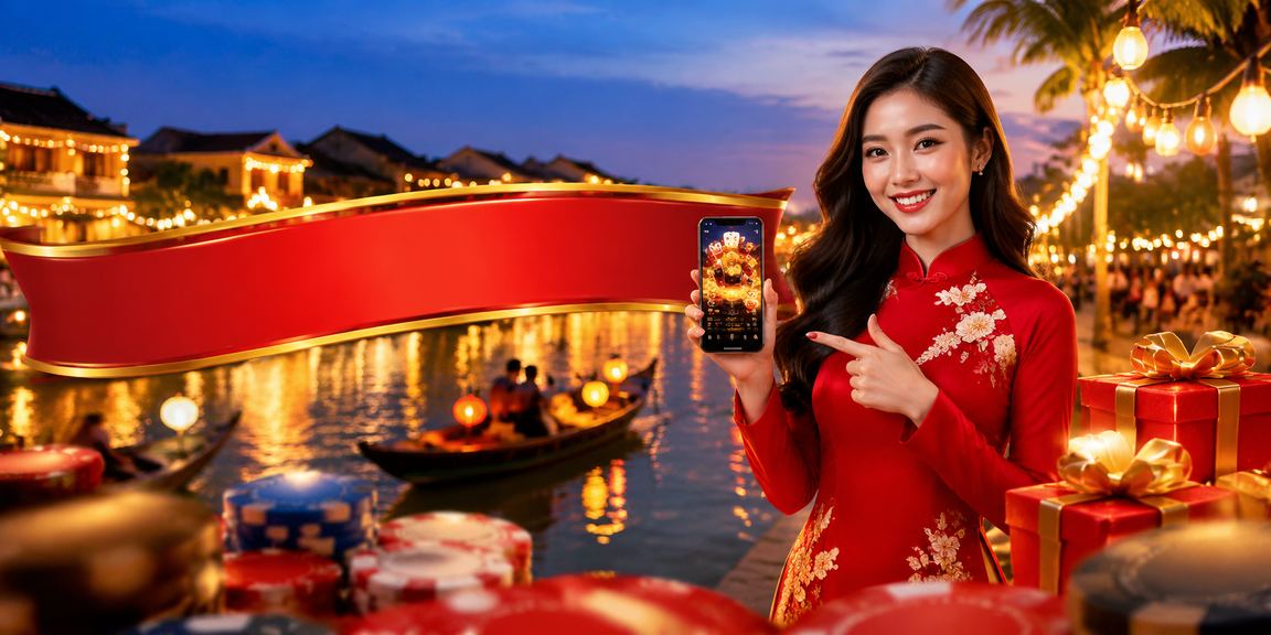 Người phụ nữ mặc áo dài tại Hội An tận hưởng trải nghiệm VIP casino
